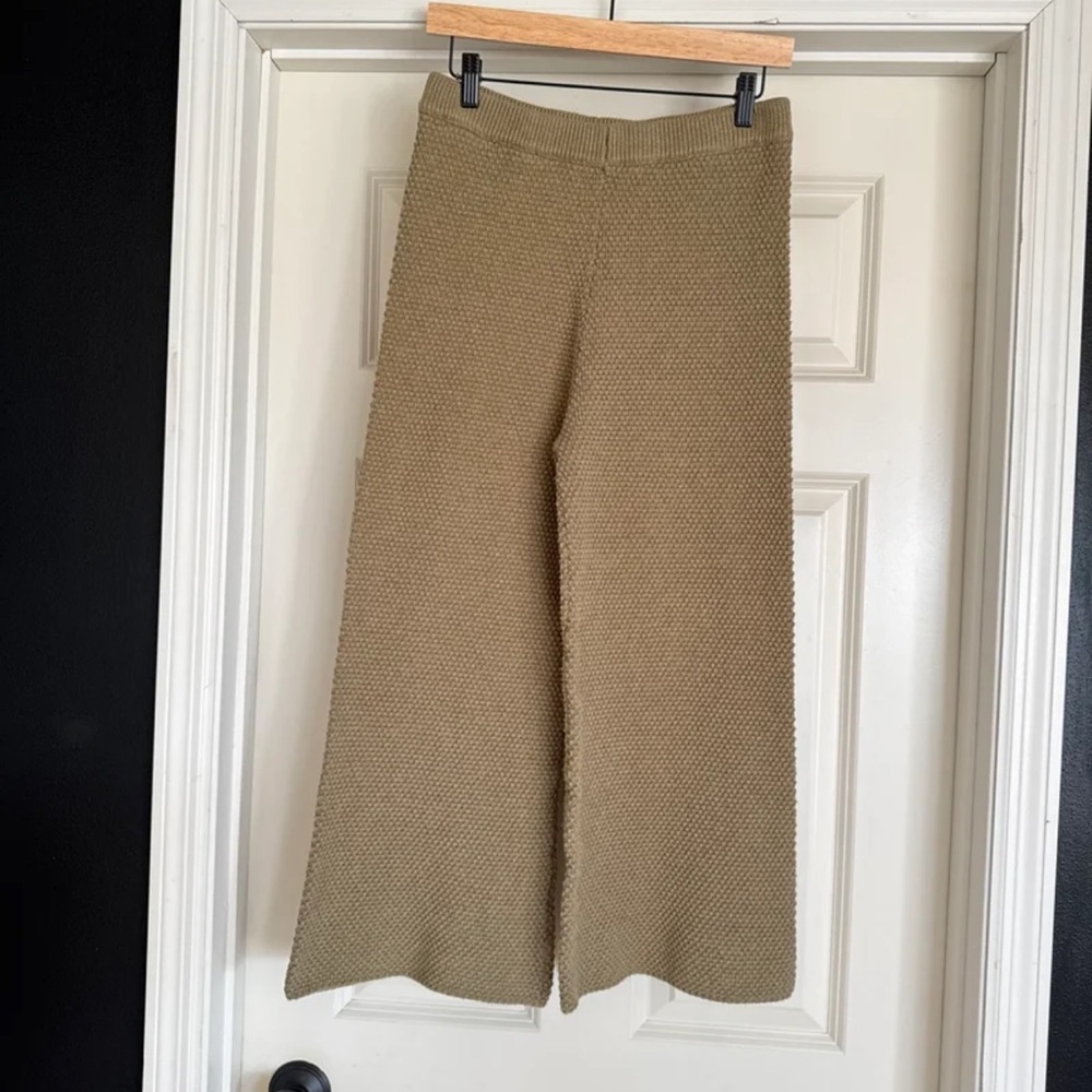 Free People Beach Hailee Sweater Wide Leg Pants in Dried Moss size Small - Picture 4 of 12